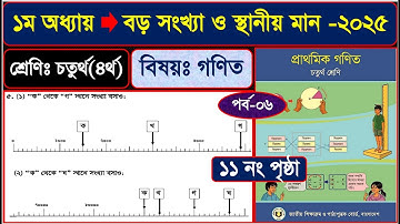 পর্ব-৬ | ৪র্থ শ্রেণির গণিত ২০২৫ | অধ্যায় ১ বড় সংখ্যা ও স্থানীয় মান | Class 4 math chapter 1 2025