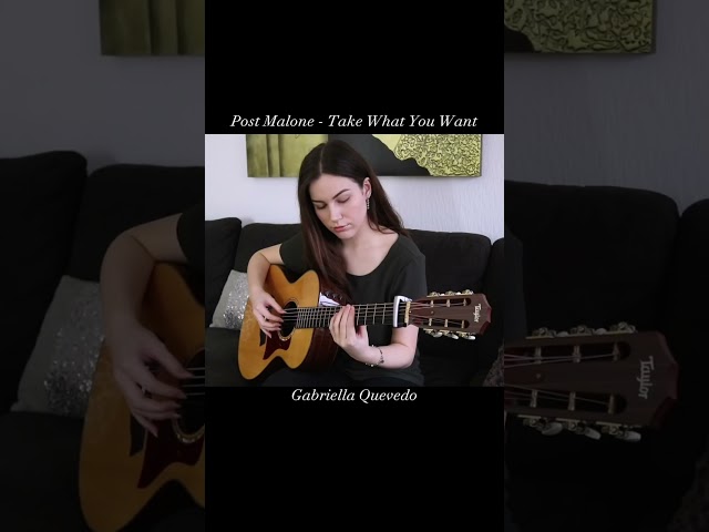 Fingerstyle | Post Malone ft Ozzy Osbourne | Take What You Want | Gabriella Quevedo Cover #shorts class=