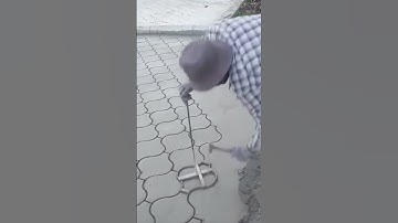 the process of making designs such as paving using cool printing tools #construction #shorts