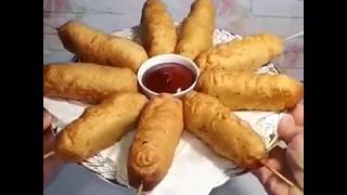 Корн-Дог. Сосиска на палочке. Корн-Дог. Сосиска на палочке.