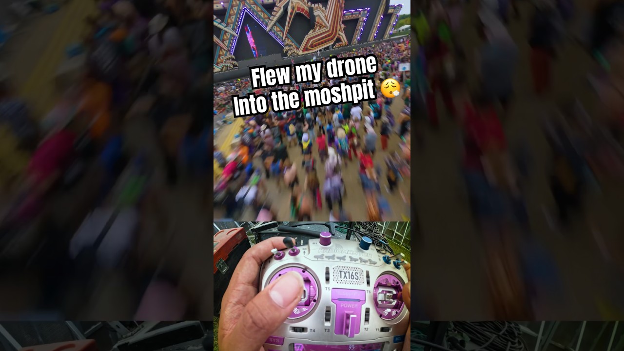 Flew my drone into the MoshPit 😵‍💫 