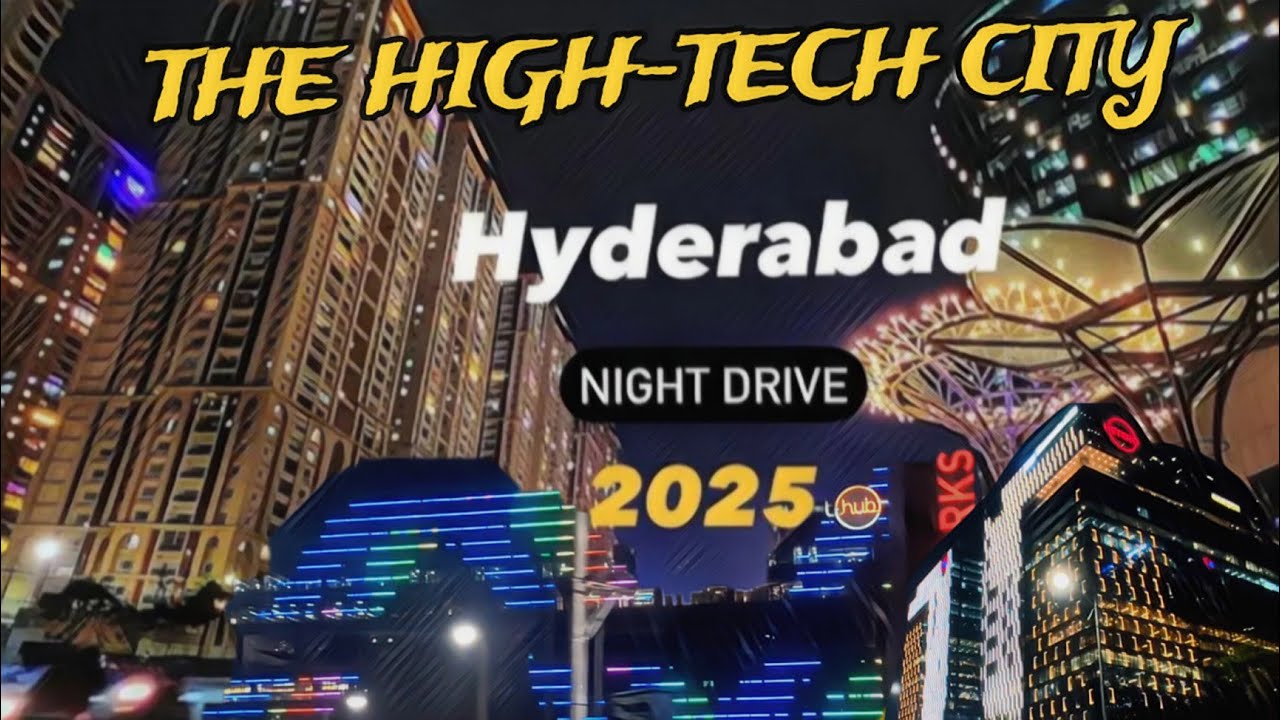 Hyderabad Hitec City In 2025|| Hitech City In Night View ,Durgam ...