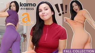 ARE THESE THE BEST SCRUNCH LEGGINGS ON AMAZON? KAMO FITNESS FALL CAPSULE TRY ON HAUL REVIEW #amazon