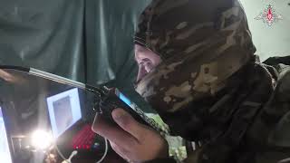 Orlan-10 UAV team of Russian paratroopers located an AFU infantry cluster. #russiaukrainewar #war