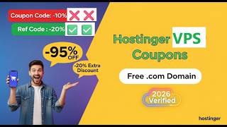 Hostinger VPS Plan Coupon Code + Free Domain. Best Deal Ever