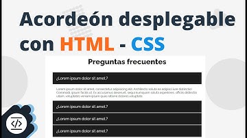 Acordeon Desplegable con Html y Css