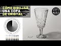 CÓMO DIBUJAR una copa de CRISTAL PASO APASO - Quédate en casa dibujando  - ARTE MANS.