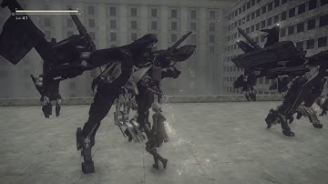NieR:Automata Playthrough: Route B Part 7 / City Ruins Assault / Boss: Engels