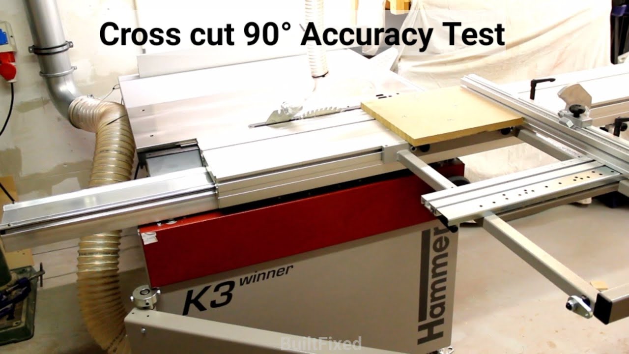 Table Saw Cross Cut Fence Accuracy Test