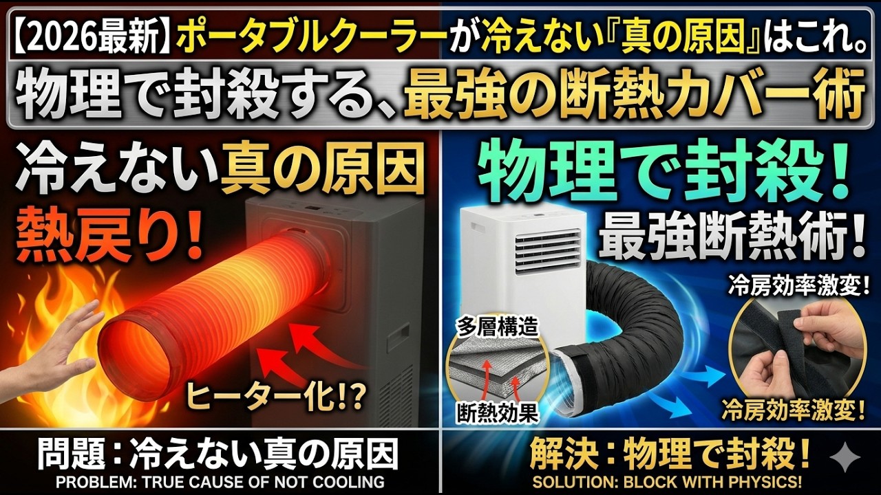 2026最新】ポータブルクーラーが冷えない「真の原因」はこれ。物理で