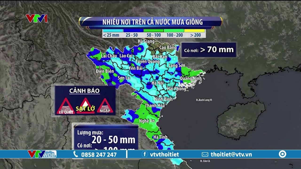Nhiều nơi trên cả nước mưa giông, có nơi mưa to đến rất to | VTVWDB