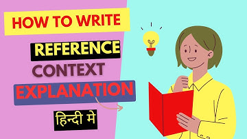 How to write Reference, Context and Explanation
