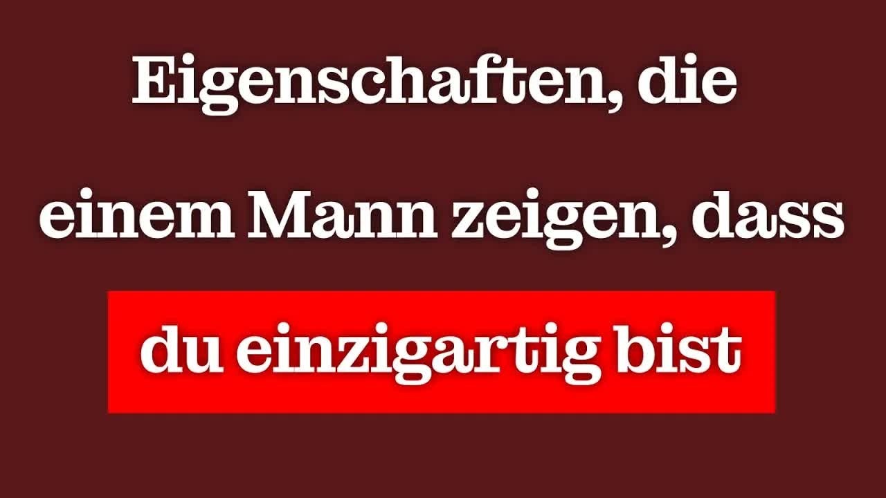 4 Eigenschaften, die einem Mann zeigen, dass du EINZIGARTIG und anders als alle anderen bist