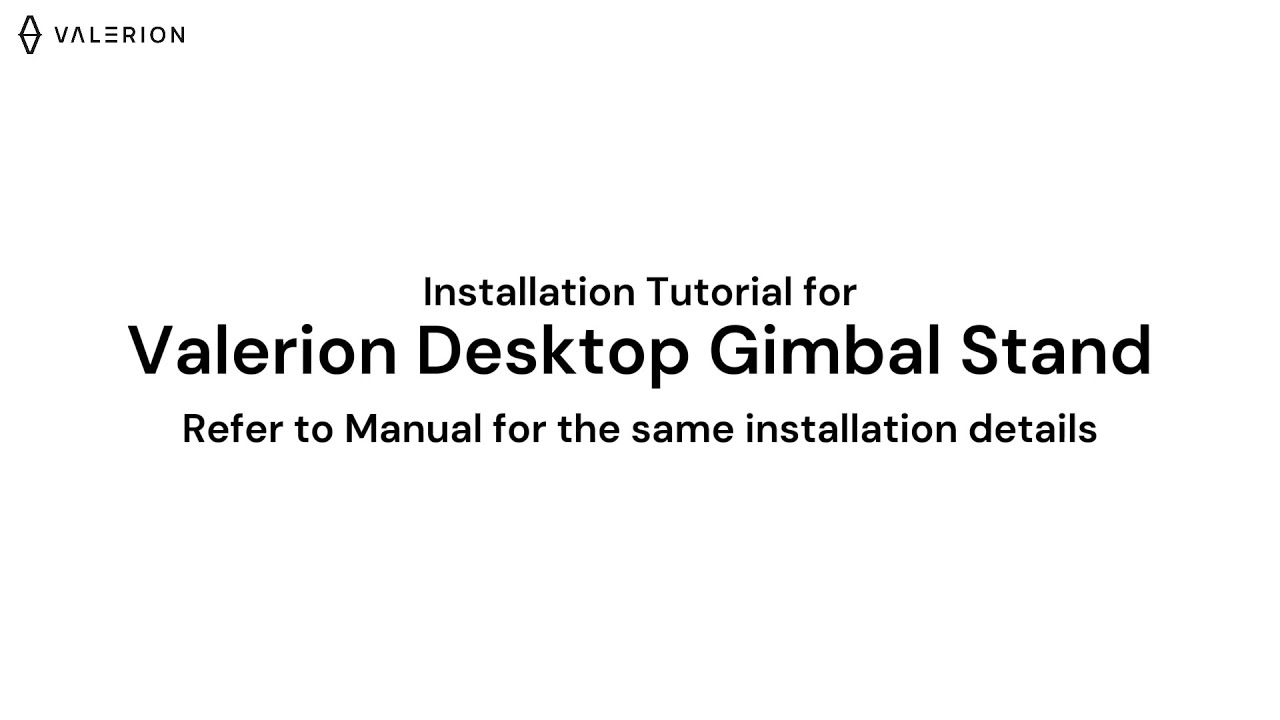 How to Install Valerion Desktop Gimbal Stand - YouTube