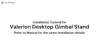 How to Install Valerion Desktop Gimbal Stand - YouTube