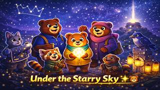 Bear Family Under The Starry Sky   Heartwarming 3d Adventure Story For Kids