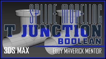 3ds Max | Spline Modeling | T Junction | Boolean