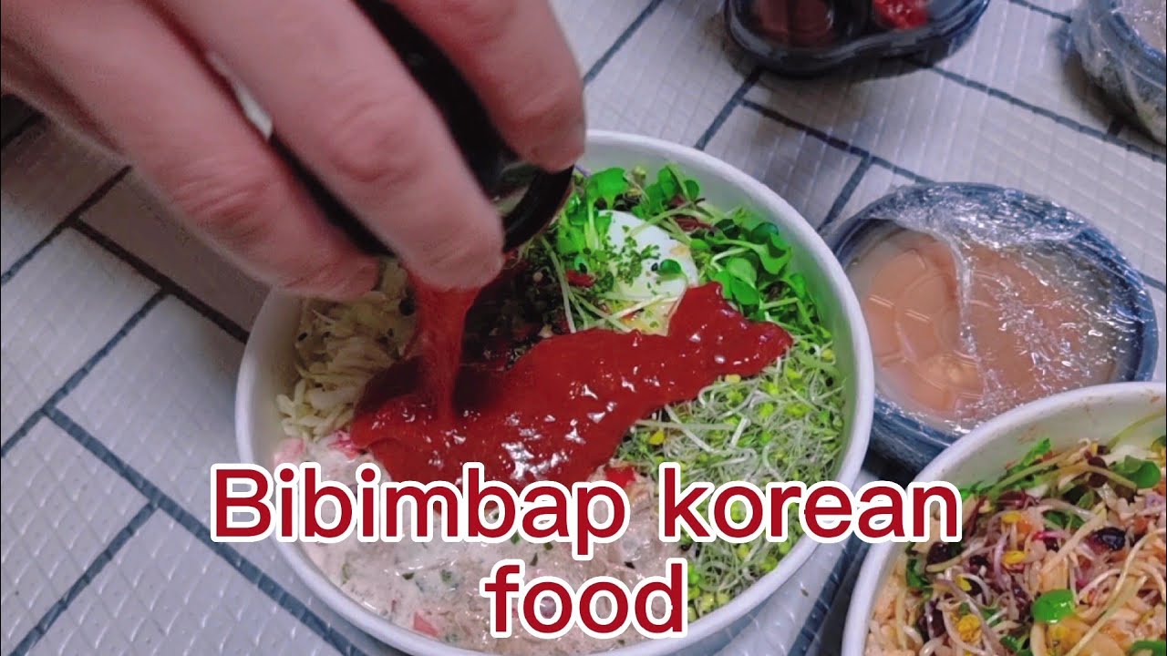 បាយច្របល់កូរ៉េ 비빔밥 Bibimbap korean food YouTube