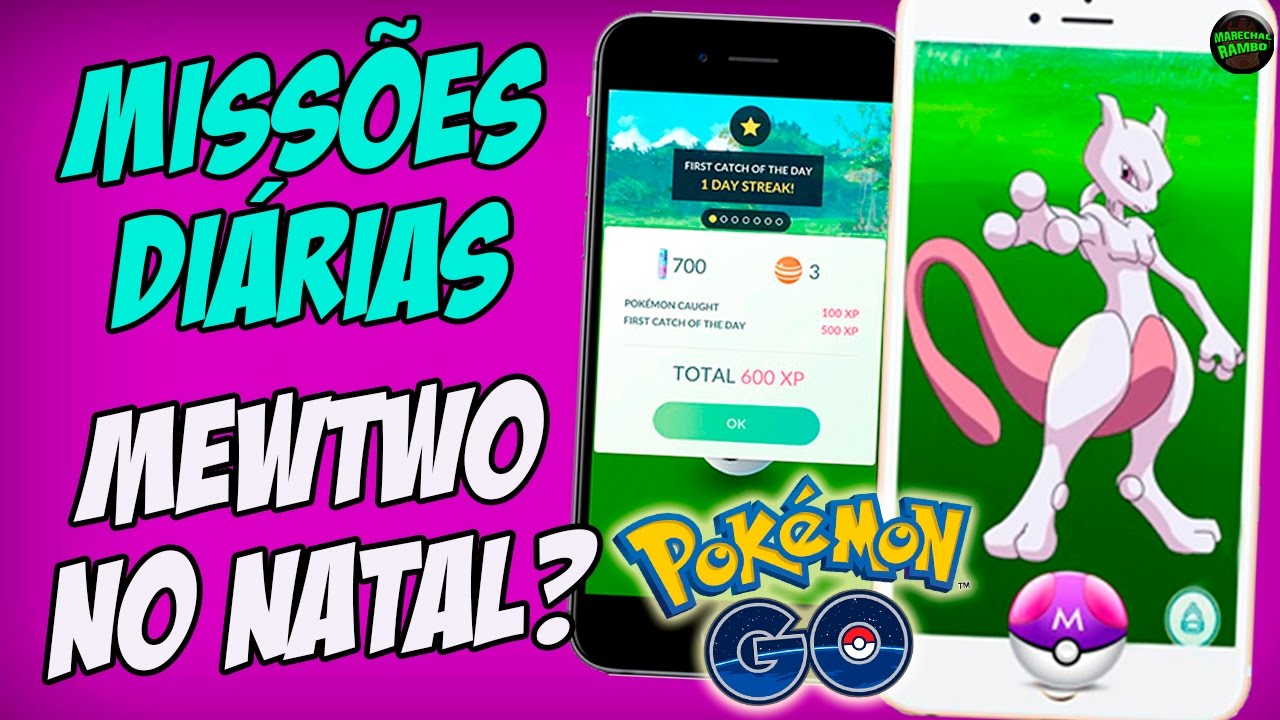 POKEMON GO MISSÕES DIÁRIAS E MEWTWO NO NATAL!