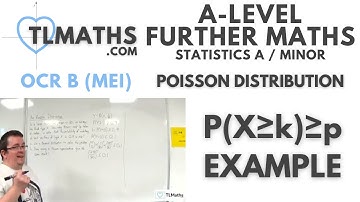 OCR MEI Statistics Minor J: Poisson Distribution: 14 P(X≥k)≥p Example