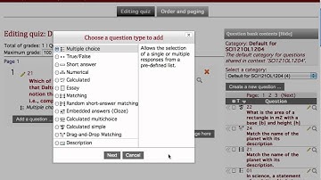 (Out of Date, see description for new videos) Moodle quizzes: Creating and adding questions