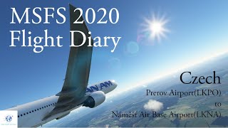Msfs 2020 Flight Diary - 1日1飛 - Czech - Lkpo To Lkna - Flight & Music With Calm
