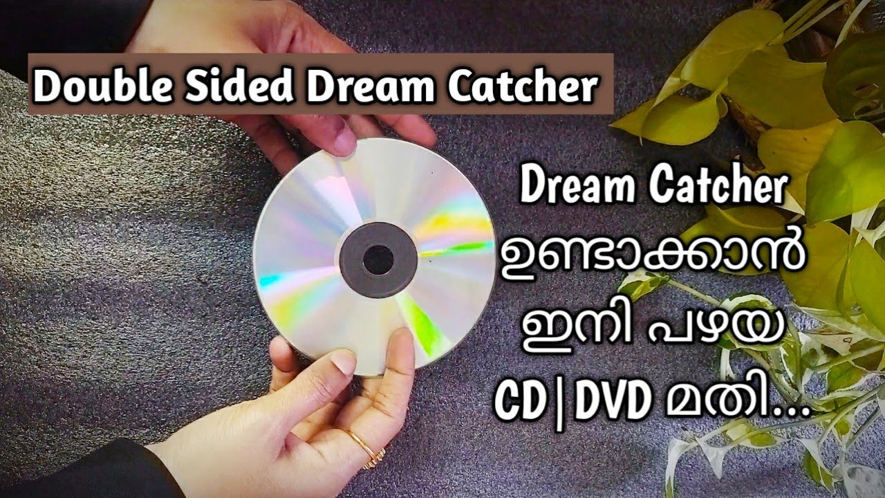 DIY-CD Dream Catcher | Old CD/DVD reuse idea | Car Hanging | Mirror ...