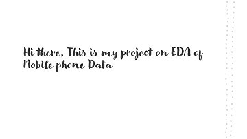 Mobile Phone Data Analysis Project | Python EDA & Price Prediction
