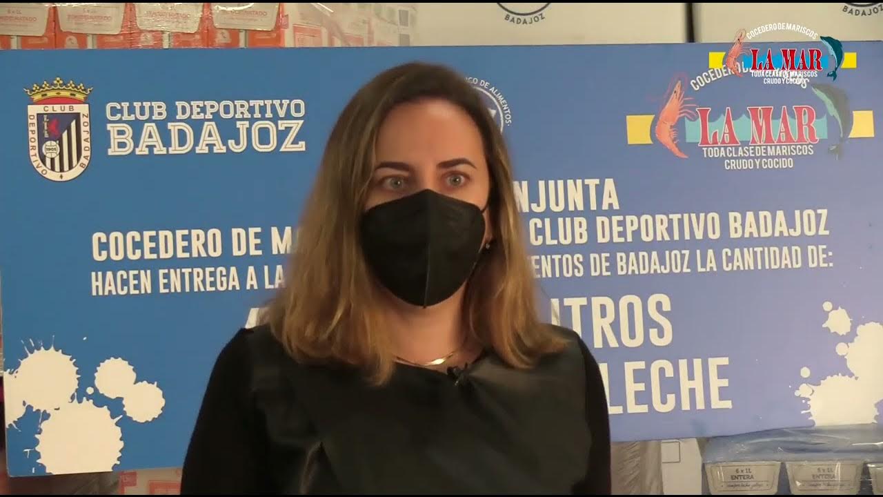 Cocedero de Mariscos La Mar y CD Badajoz Donación a la Fundación Banco Alimentos Badajoz YouTube