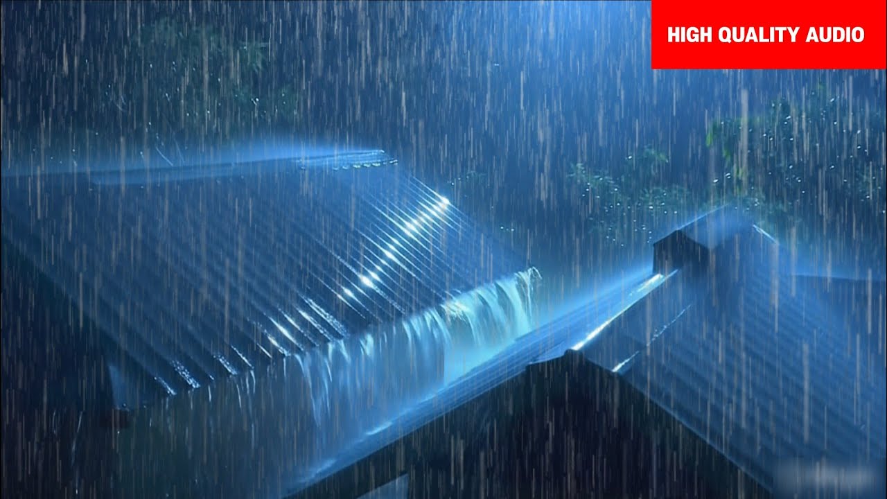 24 Hours of Midnight Rain on a Tin Roof ~ Dark Blue January Night new Year 🌙