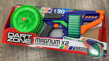 Dart Zone Magnum X2 Superdrum Blaster How to and Review - 4K