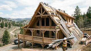I Built a Modern A-Frame Cabin Solo: Off-Grid Living in the Alaskan Woods @norsetoalaska​