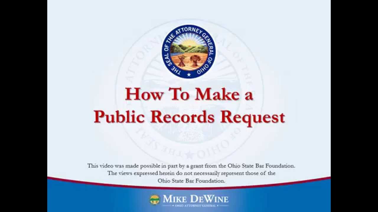 How To Make A Public Records Request YouTube