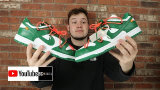 NIKE OFF WHITE DUNK LOW PINE GREEN | UNBOXING REVIEW