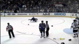 Vladimir Sobotka Vs Moore Fight. San Jose Sharks Vs St. Louis Blues 41412 Nhl Hockey