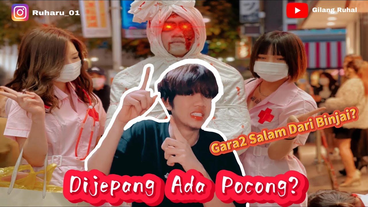 COSPLAY POCONG DI ACARA HALLOWEEN JEPANG 2021 (Auto Pada Takut) 