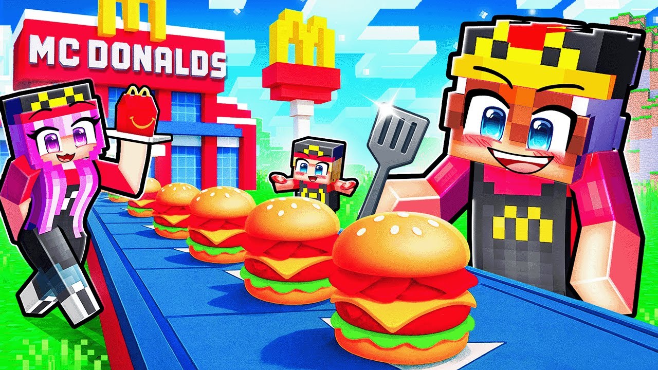 Nous avons ouvert notre propre McDonald's avec ma FAMILLE sur Minecraft