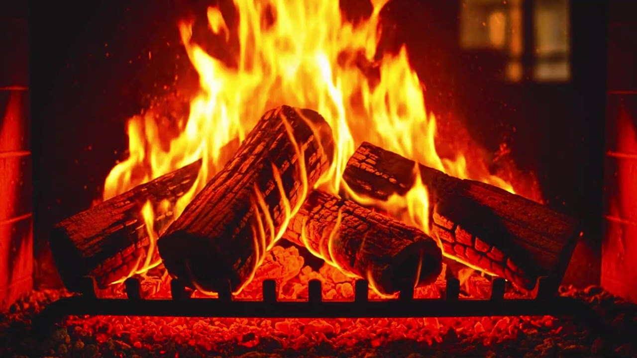 This Cozy Fireplace Will Melt Your Stress Away 🔥 Relaxing Fire Sounds