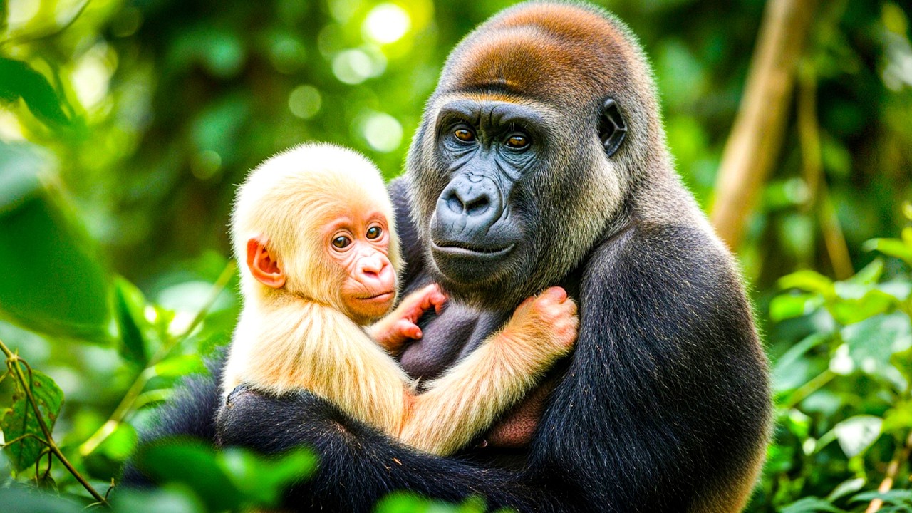 Rejected by Everyone… The Albino Gorilla Baby’s Miracle Ending
