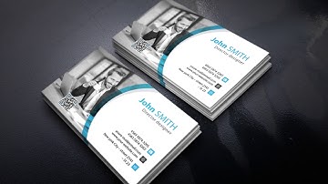 Clean & Modern Business Card design | Photoshop Tutorials