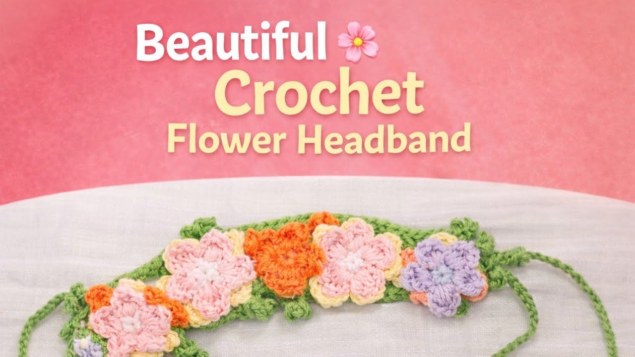Beautiful Crochet Flower Headband 🌸 | Easy DIY Crochet Hairband Tutorial for Beginners