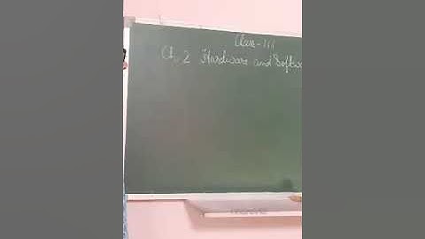 Class III computer Ch 2 Hardware and Software