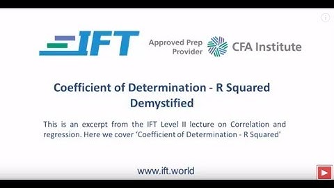 Level II CFA: Coefficient of Determination - R squared Demystified