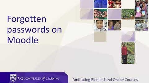 Forgotten passwords in Moodle