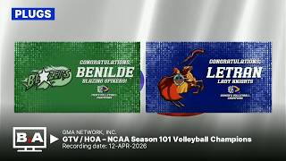 GTV / Heart of Asia - NCAA Season 101 Volleyball Champions Plug [12-APR-2026]