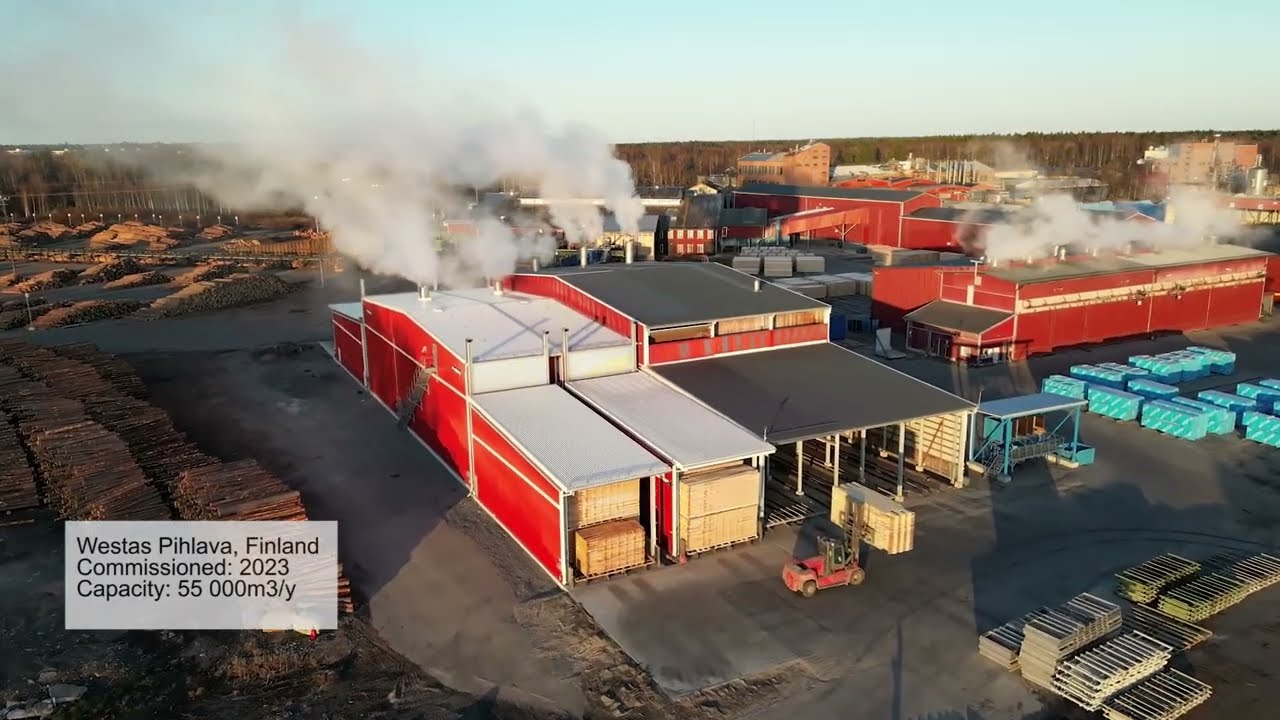 Continuous Wood Drying Greatness at Westas Pihlava, Finland.