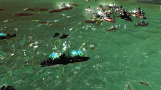 Aeon vs Cybran vs Seraphim vs UEF - Uveso AI - 4K Quality - Supreme Commander Forged Alliance