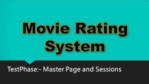 Movie Rating System ( Master Page and Sessions ) in ASP.net
