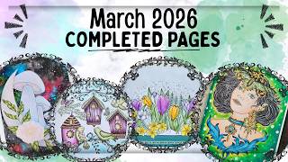 MARCH 2026 COMPLETED PAGES 💜 | Adult Colouring