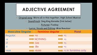 Adjective agreement song